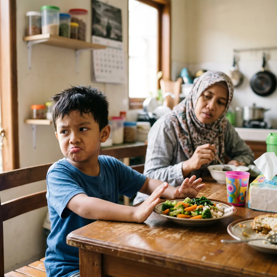 Ilustrasi: Anak susah banget makan sayur